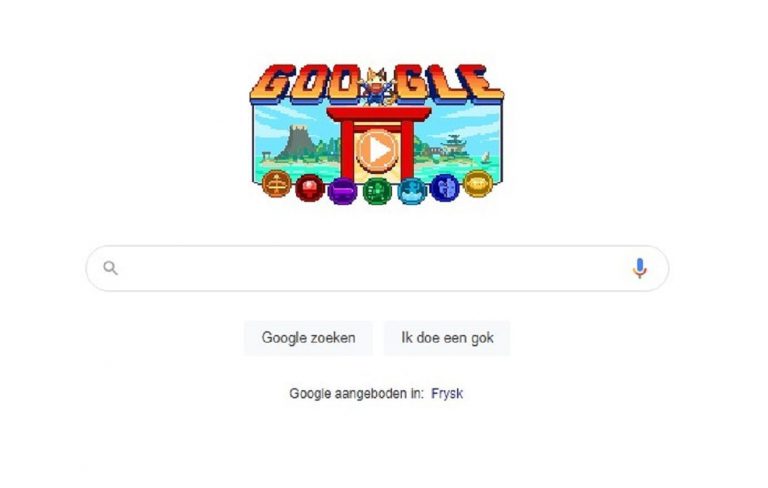 Olympisch spelletje spelen in je Google browser