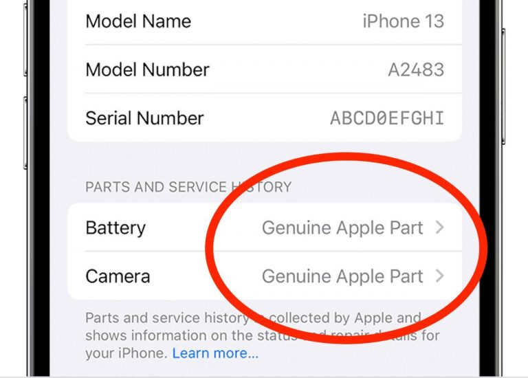 How to: controleren of je gerepareerde iPhone Apple onderdelen bevat