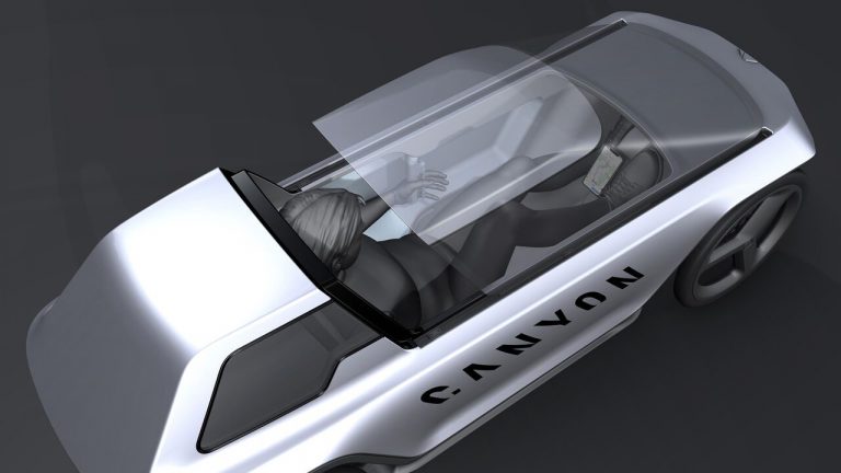 Canyon concept car - elektrische fiets waarin je droog blijft